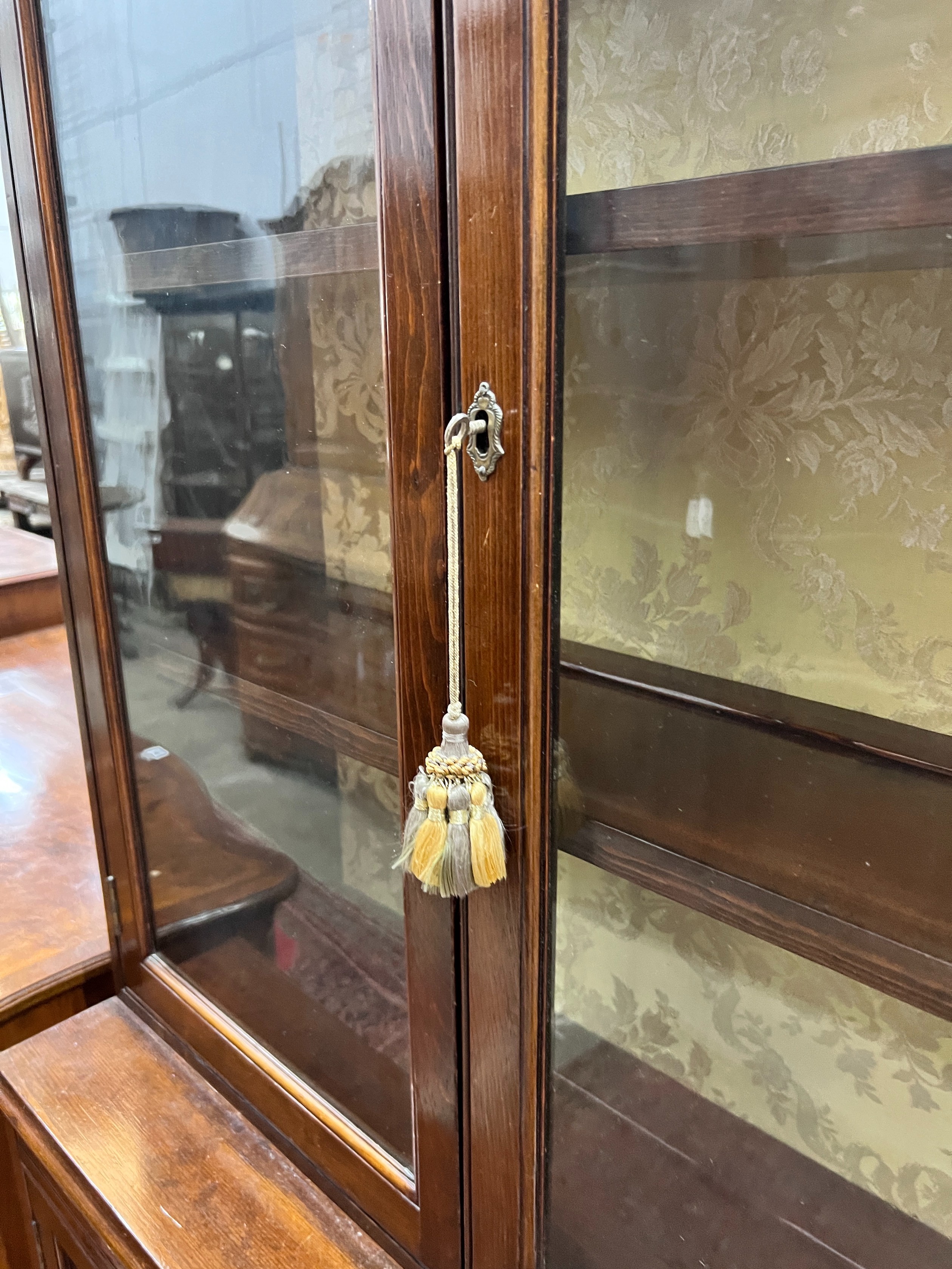 A Victorian pine bookcase cupboard, width 86cm, depth 35cm, height 190cm *Please note the sale commences at 9am.